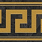 G0047270 Fascia Greca Nero/Oro Lap 9,8x60 Versace (Gardenia Orchidea) фото в миниатюре