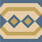 100E021F202 ENC 21F Ivory (D.Blue D.Yellow) 10x10 Winckelmans