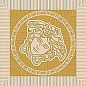 G0047125 Tozzetto Medusa Miele/Oro Nat 9,8x9,8 Versace (Gardenia Orchidea) фото в миниатюре