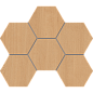 Мозаика CW04 Classic Wood Hexagon неполированная 25x28.5 Estima
