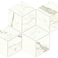 A42W Marvel Calacatta Prestigio Mosaico Esagono Lapp 30x35 Atlas Concorde