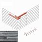 688-85 Дюрен брик Design Угол 8,5/33x4x1,7-2 White Hills