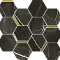 620110000226 Stellaris Absolut Black Mosaico Chic Nat 28.3x32.8 Italon