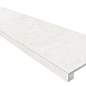 Комплект NL00 Nolana White (Ступень 33x120 неполированный прямоугольный бортик без насечек + Подступенок 14,5x120) Estima