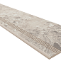 OM01 Ступень Oceanmist Light Grey неполированная с насечками 30x120 Ametis by Estima