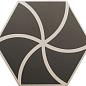 127011 FANCY WAVES GRAPHITE R10 20x23 DNA Tiles