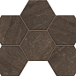 Мозаика GB04 Gabbro Hexagon неполированная 25x28.5 Estima