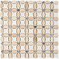 PIX281 Cream marfil, Thassos, Athens grey из мрамора полированная 32x32 336х336x8 Pixmosaic