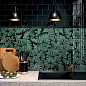 SFD001 Декор Сантана 3 структура зеленый темный глянцевый 15х15 Kerama Marazzi