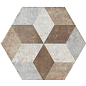 Heritage Deco Exagona Texture 4 34.5x40 Fioranesе