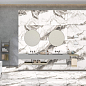 Colonial Dark Grey Silver Glossy Carving 60х120 Embito Granito