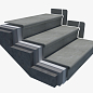 Step Beton Grey Matt 32,5x120 Seranit фото в миниатюре