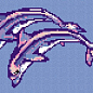 Панно PAREJA DELFINES 2850x1900 (на сетке) Vidrepur
