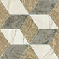 PF60014142 Tarsia Cubical Avorio Deco Lux 3D Rett 60x120 Versace (Gardenia Orchidea)