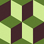 Trompe l'oeil 3 (Green Aus., Brown, Pistache) 15x15 Winckelmans