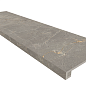 Комплект Ступень BR03 Bernini Grey 33x120 неполированная с бортиком + Подступенок 14,5x120 Estima