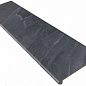 Ступень фронтальная Tibet Smooth Round. Antracita 33x120 Gres de Aragon