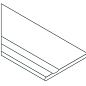 620090001159 Avantgarde X2 Silver Bordo Svasato Round SX 30x120 Italon