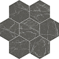 Cosmo Hex Black 20x24 Click Ceramica