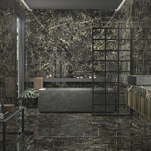 Golden Black Ape Ceramica