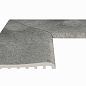 Угол фарфорового плоского поручня внутренний Pool Garden Grey 25x50 Serapool фото в миниатюре