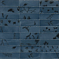 M96W Rice Blu dec Leaf Lux 5x15 MARAZZI Italy