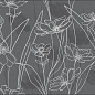 17552 Floresta цветы серый ректификат 60x120 Meissen