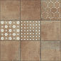 Kube Quinta Cotto-Carrara 45x45 La Platera