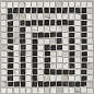 fMAQ Angolo Greca Statuario Grafite Mosaico 20*20 FAP Ceramiche