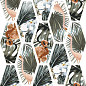 A035898 HARLEQUIN CURAZAO WHITE MIX 10x20 Ape Ceramica