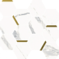 620110000220 Stellaris Statuario White Mosaico Chic Nat 28.3x32.8 Italon