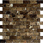 Pietrine Emperador Dark POL 2.3x4.8 29.8x29.8 Caramelle Mosaic