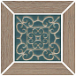 ID158 Вставка Тровазо наборный коричневый тёмный матовый 13x13x0,9 Kerama Marazzi