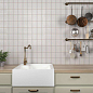 188862 Kit-Kat Mosaic Snow Glossy 11.5x23.1 Dune