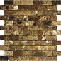 Pietrine Emperador Dark POL 23x48 298X298 Caramelle Mosaic