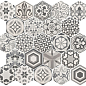 21357 Hexatile Harmony B&W 17,5x20 EQUIPE