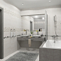 Fiori Grigio Бордюр металлизированный 1506-0101 6,5х60 Lasselsberger
