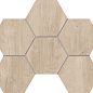SF02 Мозаика Soft Wood Creamy Hexagon неполированная 25x28.5 Estima