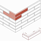 384-65 Остия брик Design угол 12x26.5x4.9 White Hills