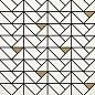 M3JA Eclettica White Mosaico Bronze 40x40 MARAZZI Italy