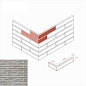 384-15 Остия брик Design Угол 12x26.5x4.9 White Hills