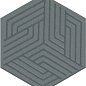 OS/D241/63010 Декор Агуста синий 6х5,2 Kerama Marazzi