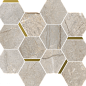 620110000224 Stellaris Elegant Silver Mosaico Chic Nat 28.3x32.8 Italon
