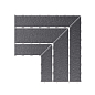 IA909.2K Угловой элемент фарфоровой решетки Apache Anthracite 38x24,5 Serapool фото в миниатюре