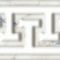 600090000478 Charme Extra Carrara Listello Leaf Pat 5x30 Italon