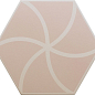 127015 FANCY WAVES PINK R10 20x23 DNA Tiles