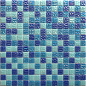MIX27 стекло синий (сетка) 20x20x4 327x327 NSmosaic
