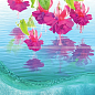 P2-1 Ocean flowers P2-1D240 Панно из 2-х плиток 30х40 Муза Керамика
