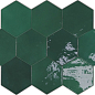 122086 ZELLIGE HEXA EMERALD 10,8x12,4 WOW