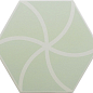 127013 FANCY WAVES MINT R10 20x23 DNA Tiles